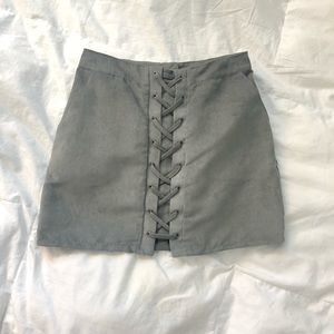 H&M grey Skirt , suede material
